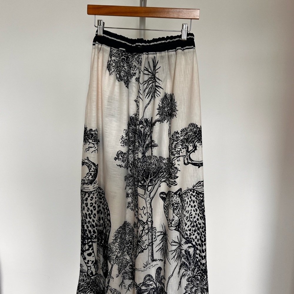 Cecile Wang - Blue Jungle Wide-Leg Pants